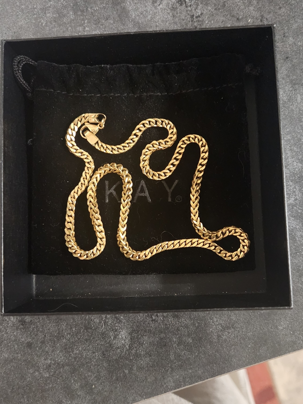Foxtail Chain Necklace 4mm Yellow Ion-Plated Solid Stainless Steel 20 In